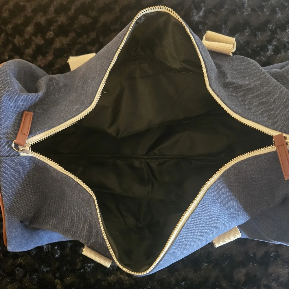 Collars & Co. Denim Gym Bag/Travel Carry-on Bag